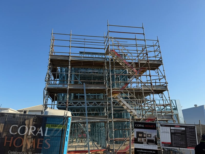 Scaffolding for new-build site access